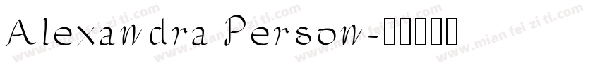 Alexandra Person字体转换